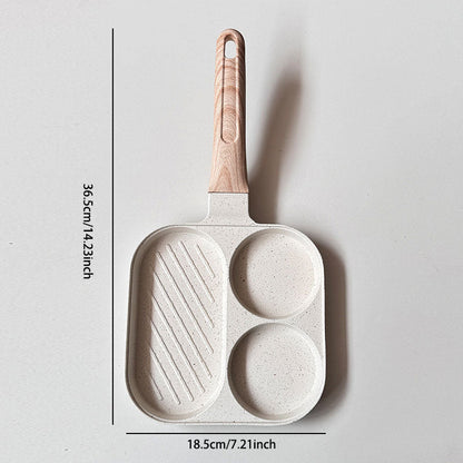 3-i-1-frukoststekpanna – Non-stick, jämn värmefördelning och tidsbesparande design
