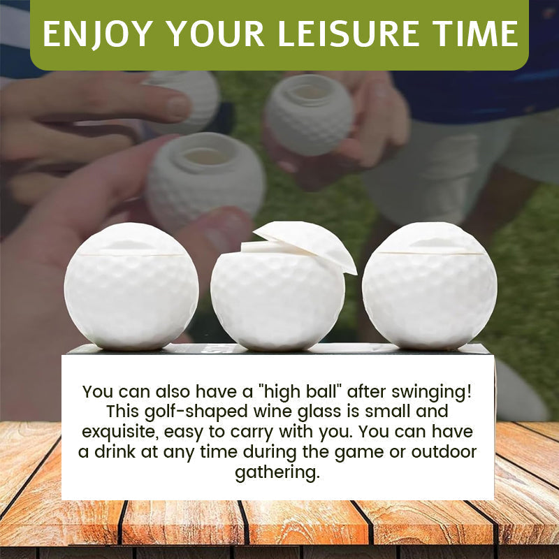 Kreativt snapsglas i form av en golfboll