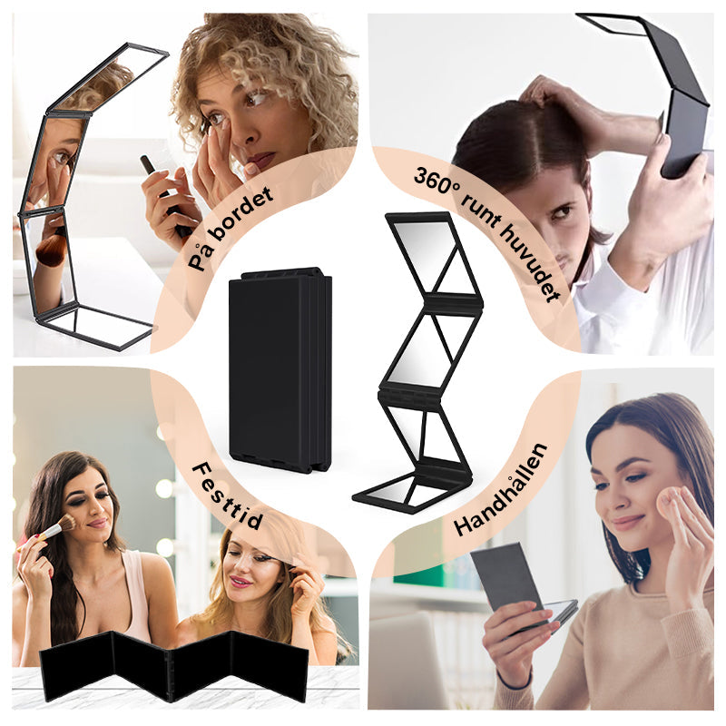 360° Vikbar Spegel för Självklippning och Makeup