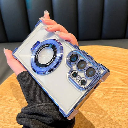 Galvaniserat magnetiskt stativ Mobilskal för Samsung