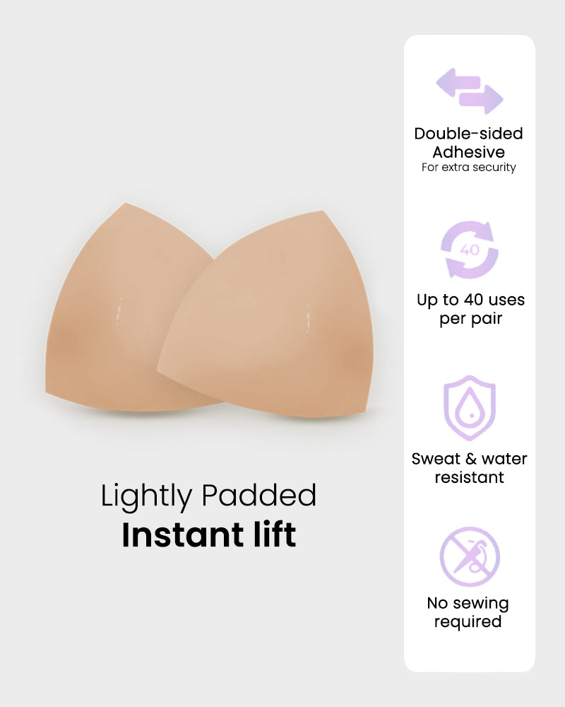 OUFALI Lyftinlägg för BH:ar – Lätt vadderade, dubbelsidigt självhäftande👙 Återanvändbara, tvättbara • Naturligt lyft • Sömlösa under kläder ✨