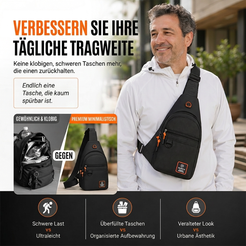 🎒 50% RABATT! 💼 Wasserdichte Umhängetasche mit mehreren Fächern – Vers – duchro