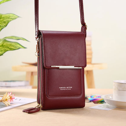 👜📱 Enkel och elegant crossbody-telefonplånbok med peekskärm för kvinnor✨3% rabattkod: NOR3