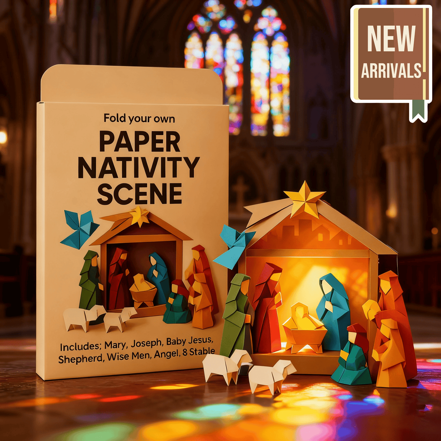 🐱Easy DIY Paper Nativity Scene🎁Guided Lines & Instructions Included