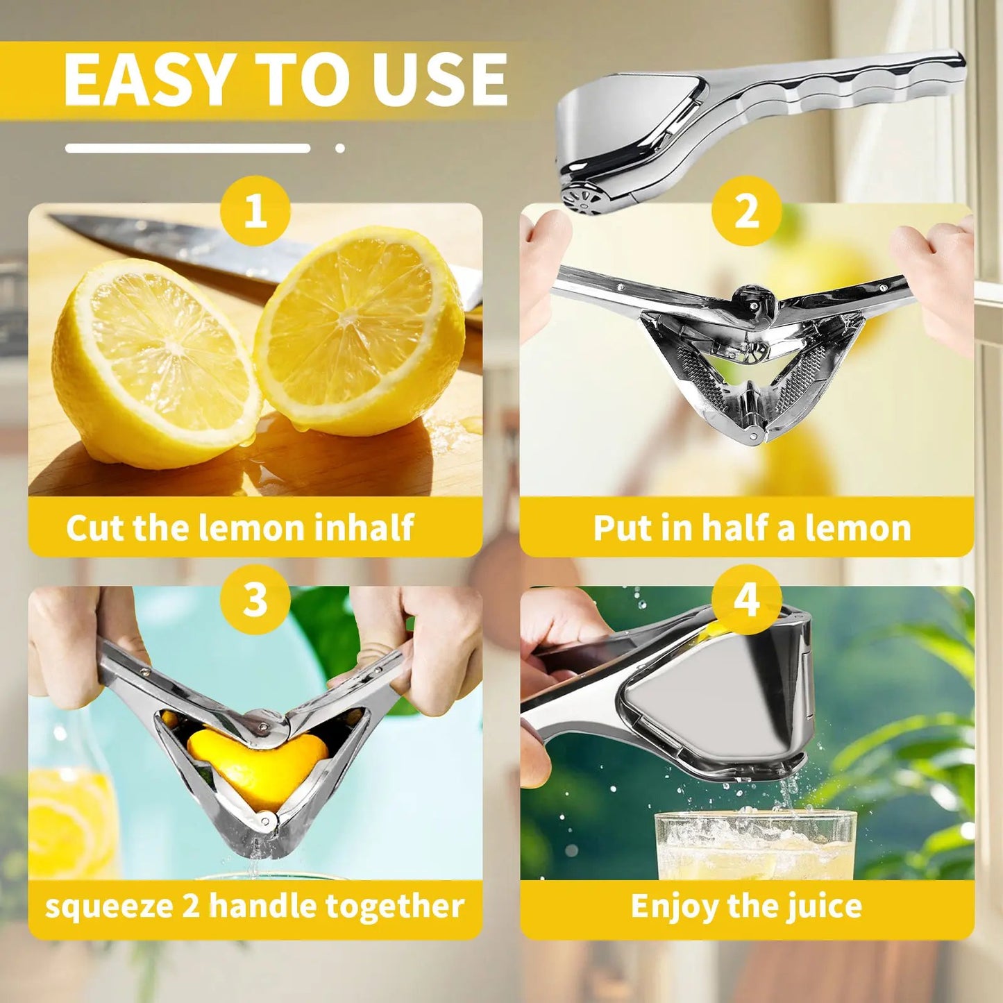 Citrus Squeezer |Zinc Alloy or PP – Handheld Juicer for Lemons, Limes & Oranges 🍋