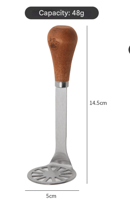 🍽️ Master the Art of Mashing✨ 2-Pack Stainless Steel Mini Mashers with Wooden Handles - For Smooth, Effortless Perfection!