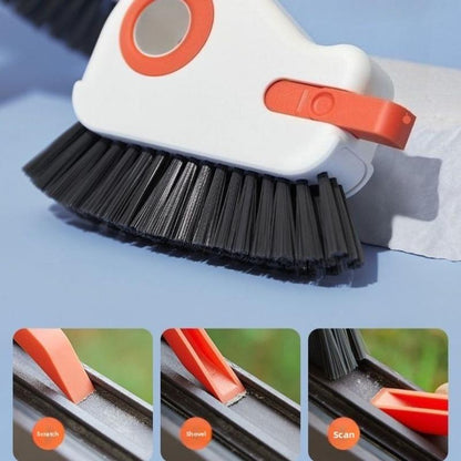 🔥Fönsterskenrengöringsborste Avtagbar dörrtröskel- och fönsterbrädeskrubber, glashörnrengörare, hållbar plastlistgaprengörare för vardagsrum, sovrum, kök