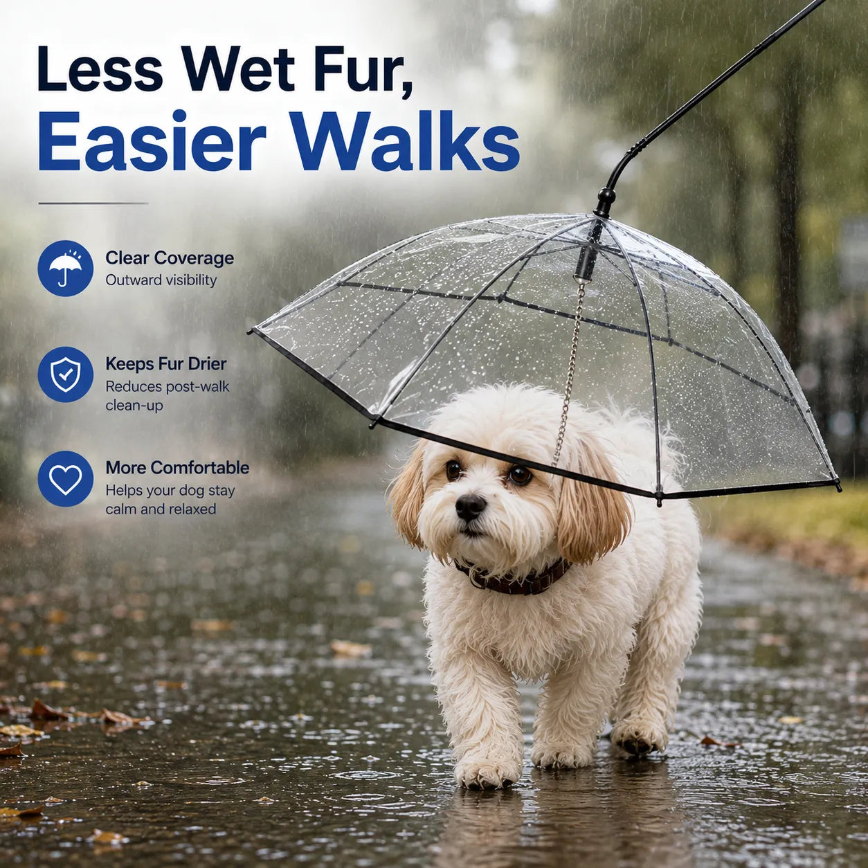 ☔ Transparent hundparaply för regniga promenader✨3% rabattkod: NOR3