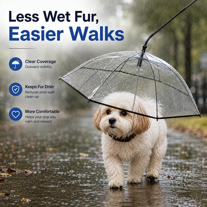☔ Transparent hundparaply för regniga promenader✨3% rabattkod: NOR3