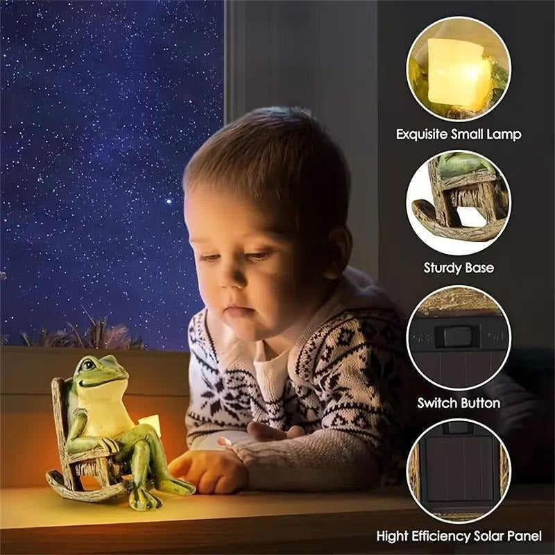 Frog Solar Garden Decor