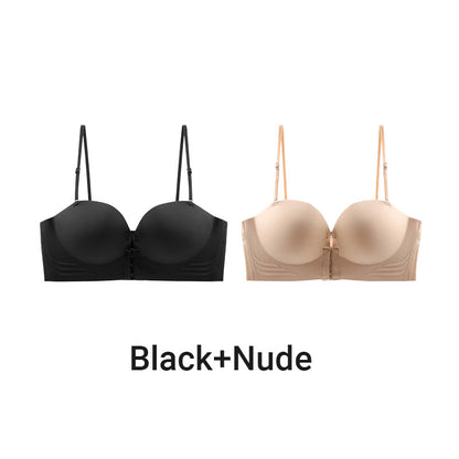 Halkfri axelbandslös bh med framknäppning för kvinnor