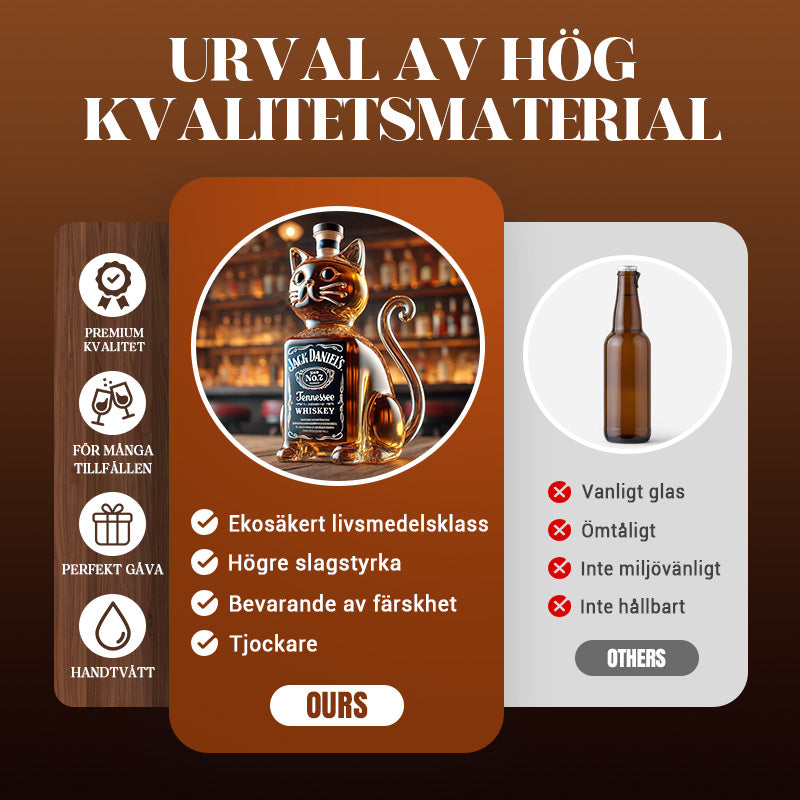 Kreativ hundformad whiskyflaska