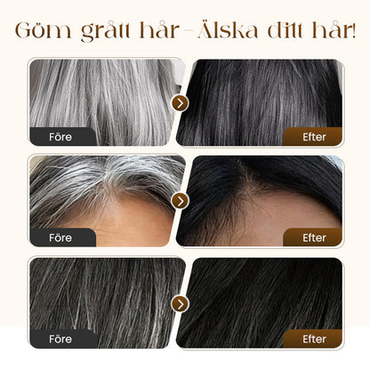 💇‍♀️ KÖP 2 FÅ 1 GRATIS! ✨ 2-i-1 Hårfärgningskam för Grått Hår - Snabb och Naturlig Täckning, Skonsam Formel för Användning Hemma 🌿📦