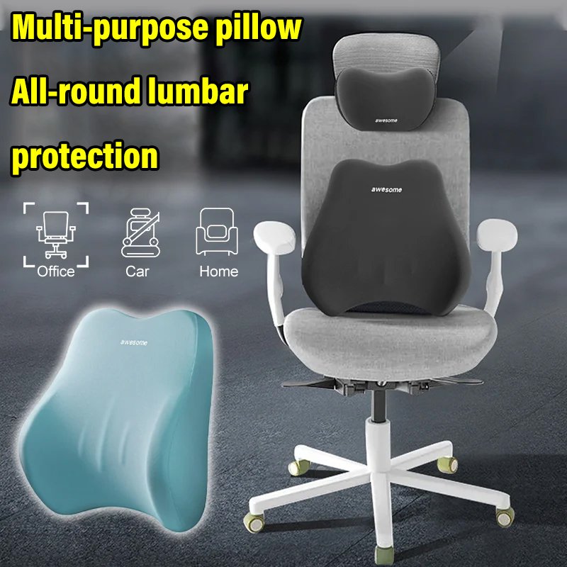 ✨3% rabattkod: NOR3⏰Car Headrest Neck and Waist Pillow🚗🛋️