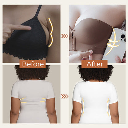 Halkfri axelbandslös bh med framknäppning för kvinnor