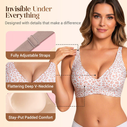 💗 Sista dagen 50% rabatt⚡50K+ sålda💕 Jelly trådlösa bekväma push-up-braletter, sömlösa T-shirt-behåar och deep V vardagsbehåar för kvinnor.