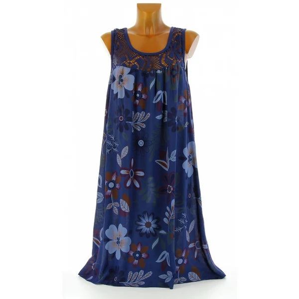 💕 Elegant ärmlös blommig klänning för dam✨3% rabattkod: NOR3