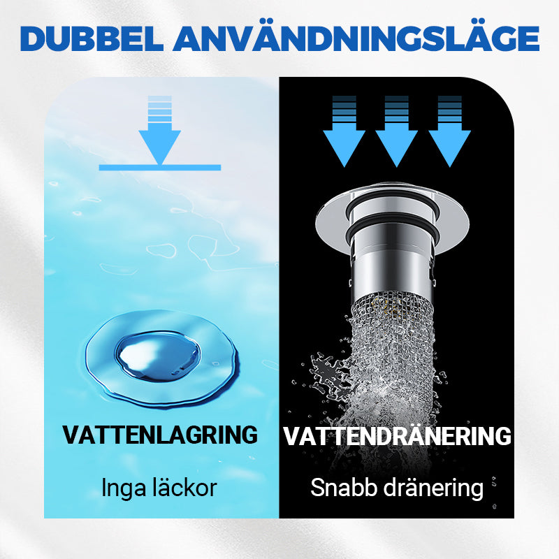 🔥Hårfångare för handfat, universellt popup-avloppsfilter för handfat med filterkorg i rostfritt stål, avloppsfilter för badrum