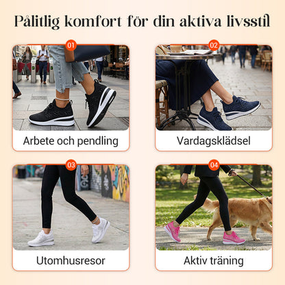 🔥Sista dagen-kampanj 50 % RABATT – Casual dammode, andningsbara korrigering sneakers med strassdekoration