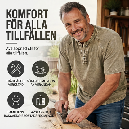 👕✨ Bomulls skjorta med bandkrage och raglanärmar – Jisooonly