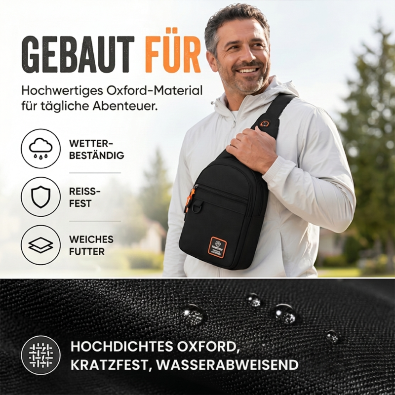 🎒 50% RABATT! 💼 Wasserdichte Umhängetasche mit mehreren Fächern – Vers – duchro