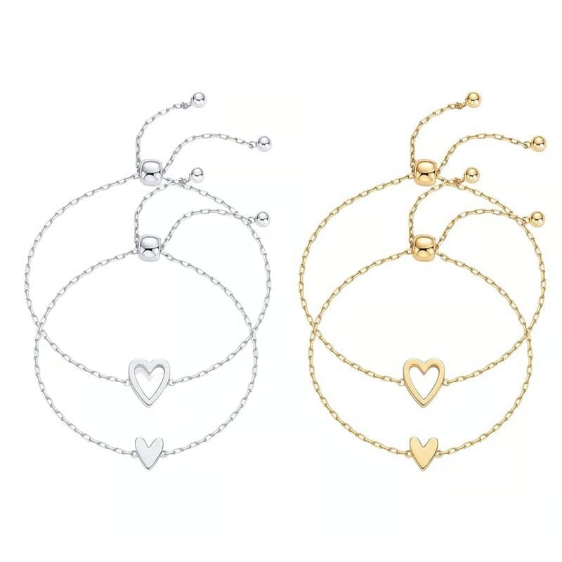 Adjustable Love Friendship Two Bracelet Pack