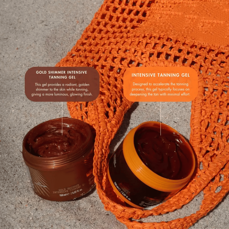 🔥 STORSALE – 30% RABATT!  - Få det där gyllene skenet – Golden Shimmer Intensiv Bränngel!et That Golden Glow – Gold Shimmer Intensive Tanning Gel!