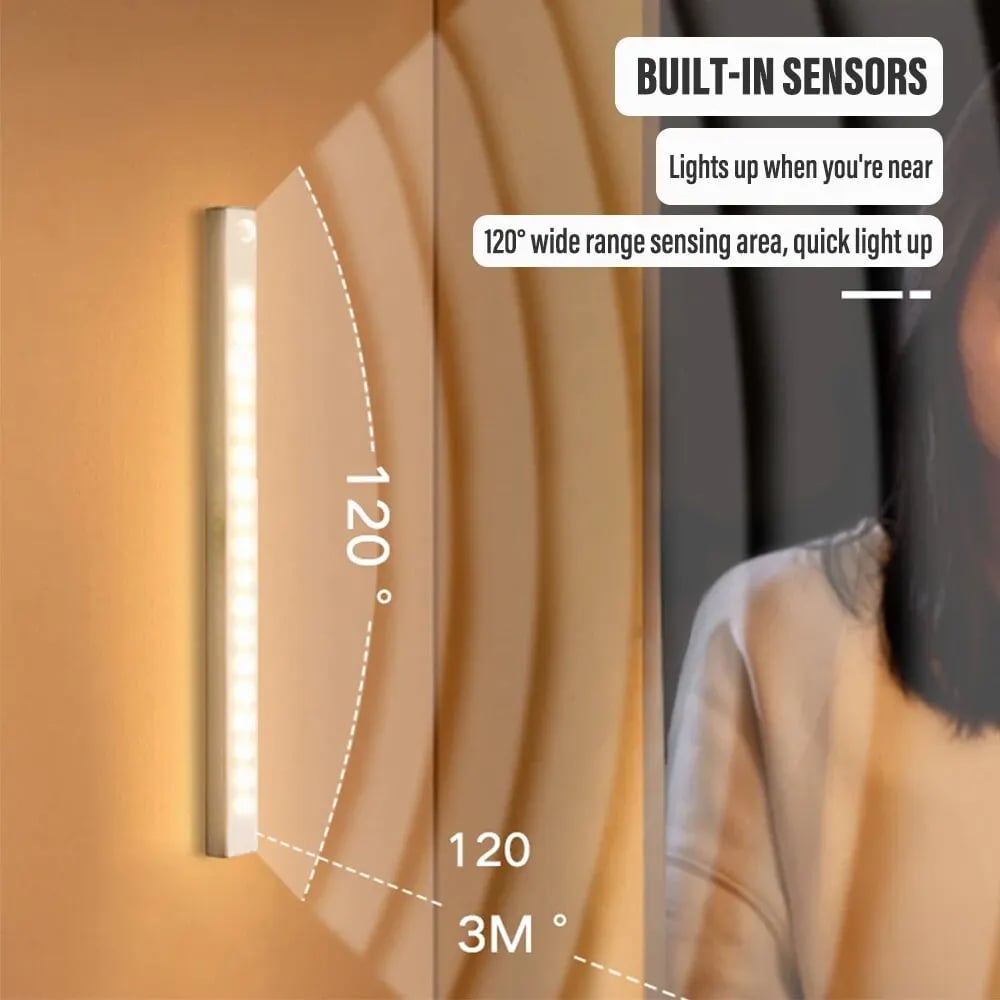 🔥 SISTA DAGEN REA 49% RABATT - 💡 Smarta Magnetiska Uppladdningsbara LED-Lampor med Sensor, Utan Stötar