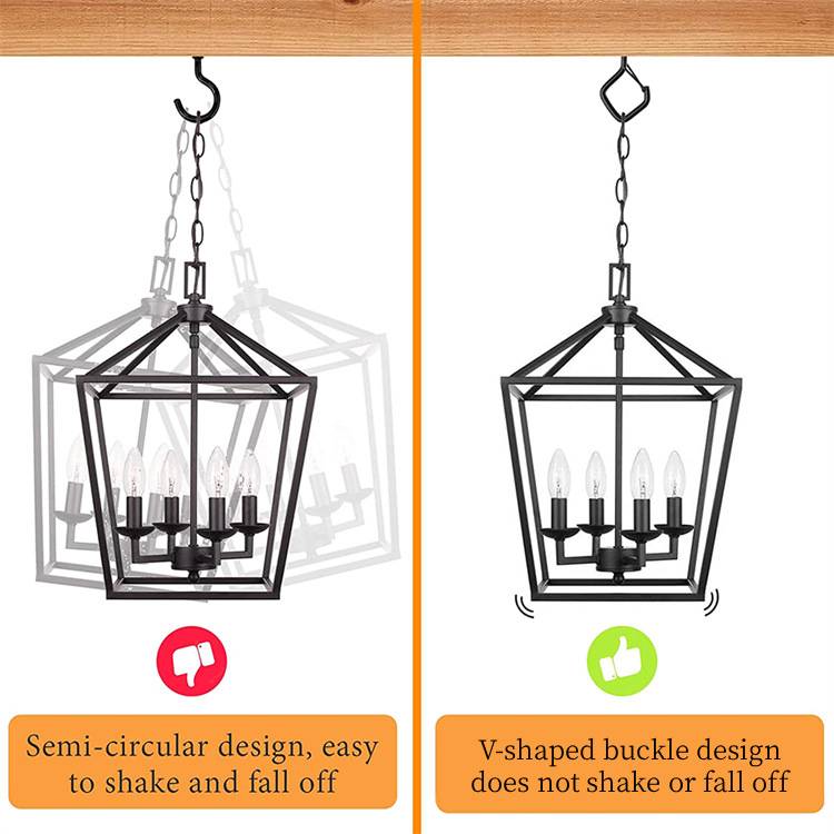 Windproof & Rust-Resistant🔧Safety Screw Durable Metal Ceiling Hook
