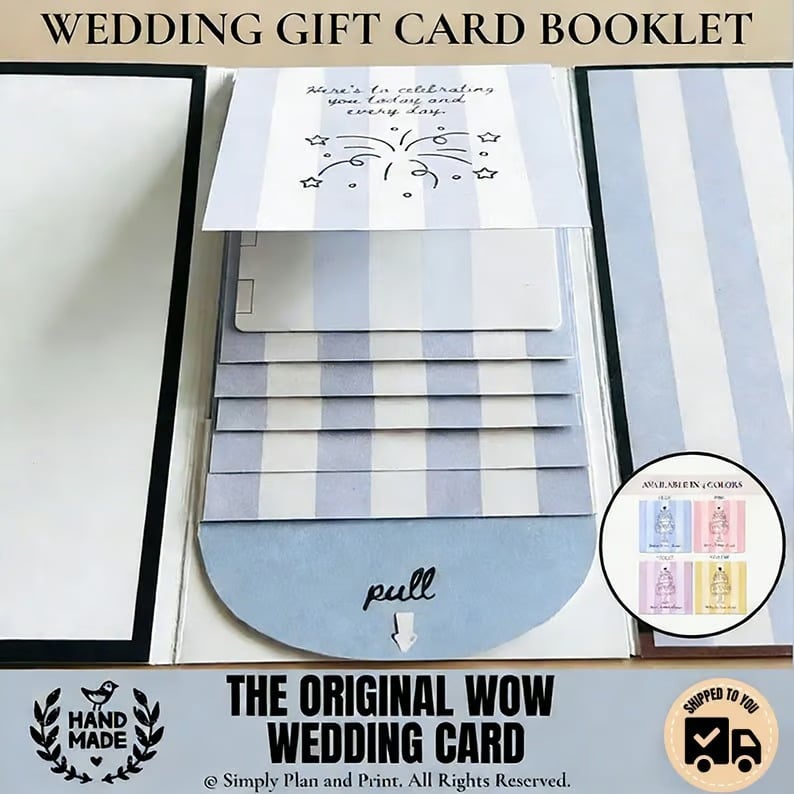 🎁LAST DAY 50% OFF - 🎂✨ Handmade Waterfall Birthday Gift Card Booklet