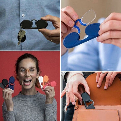 Portable Mini Nose Clip Reading Glasses Pinch Nose Reading Glasses