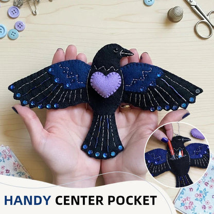 🧵✨🖤“Raven's Keepsake – Guardian of Stitches”– Keep Needles & Scissors Organized with Magical Style! 🐦🔮