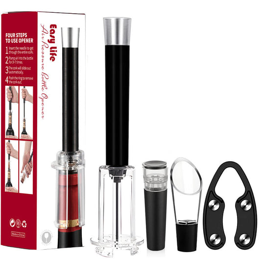 Air Pump Cork Remover Wine Bottle Opener Set