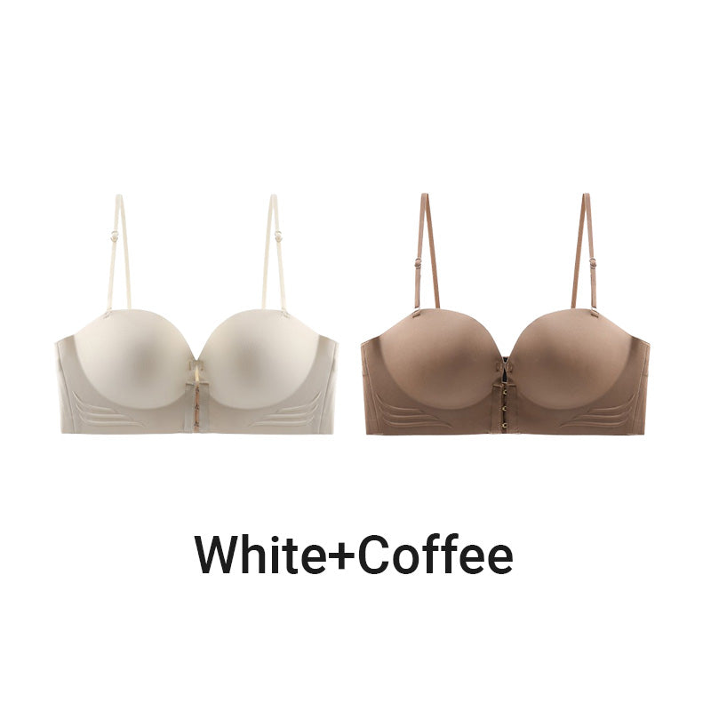 Halkfri axelbandslös bh med framknäppning för kvinnor
