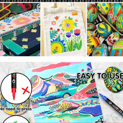 Dubbelspetsad akrylmarker