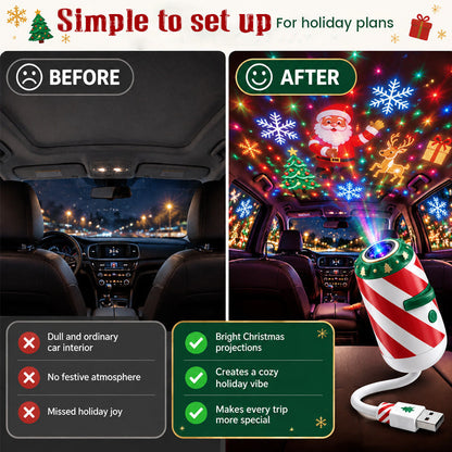 Merry Ride jul-projektorlampa för bil✨3% rabattkod: NOR3