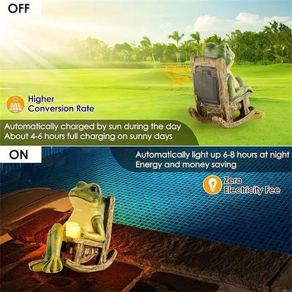 Frog Solar Garden Decor