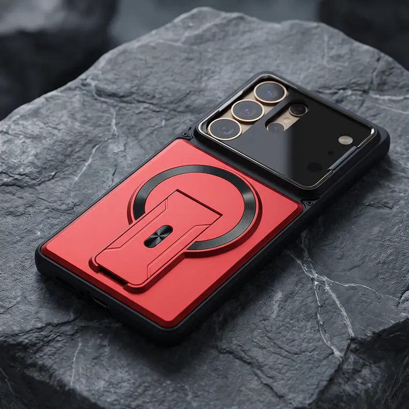 Magnetiskt kickstand-telefonskal för S-serien – Stöttåligt slankt skal med kameraskydd och dolt stativ