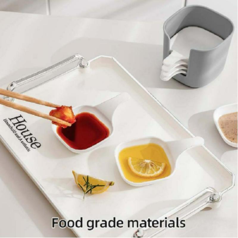 🏆Flash Sale⚡ 50K+ SOLD! Almost Gone-💥Dipping Sauce Plate & Holder Set,Best Gifts
