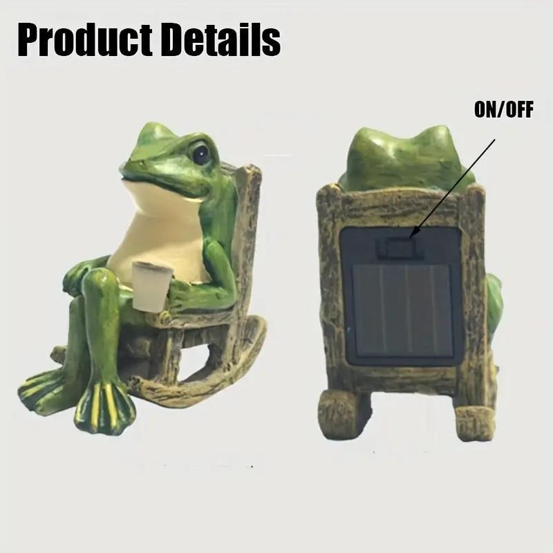 Frog Solar Garden Decor