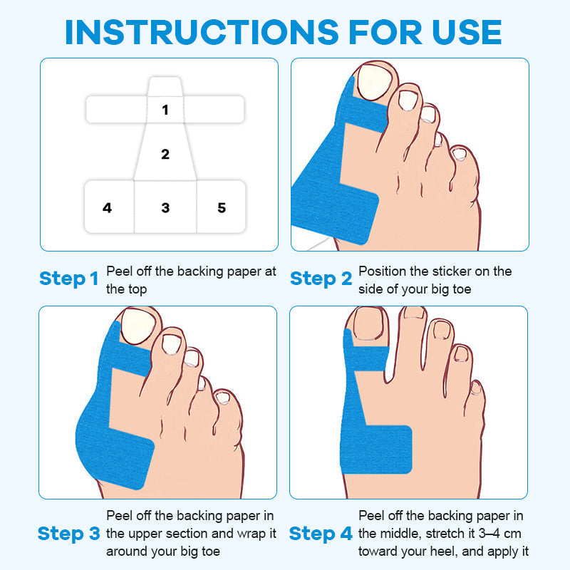 Förskuren kinesiologitejp för hallux valgus