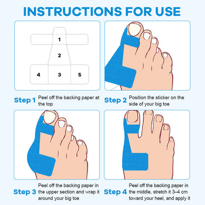 Förskuren kinesiologitejp för hallux valgus