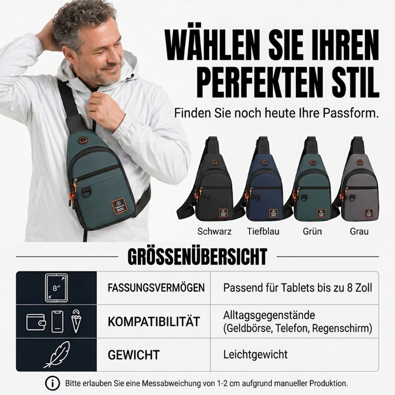 🎒 50% RABATT! 💼 Wasserdichte Umhängetasche mit mehreren Fächern – Vers – duchro