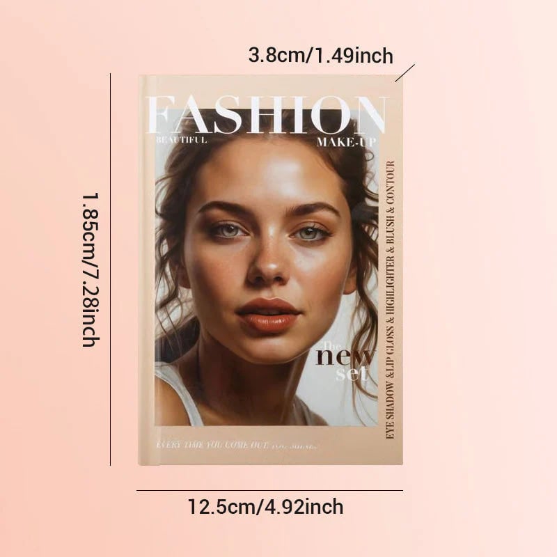 💄5-lagers makeup-palett i bokstil med 67 professionella nyanser