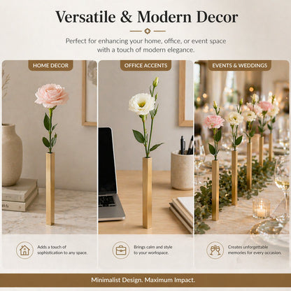 ✨ Magnetisk elegant vas med en fot, set om 5 – Dold magnetisk bordsdekoration