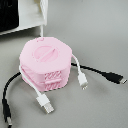 🔌3D Printed Portable Desktop Cable Organizer - Data Cable Storage