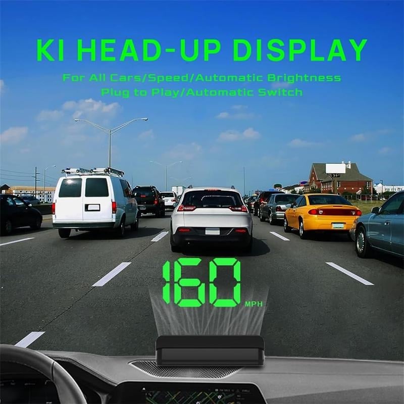 🚗 Head-Up Display Bil GPS Digital Hastighetsmätare – HUD för Bilar, Lastbilar och Motorcyklar