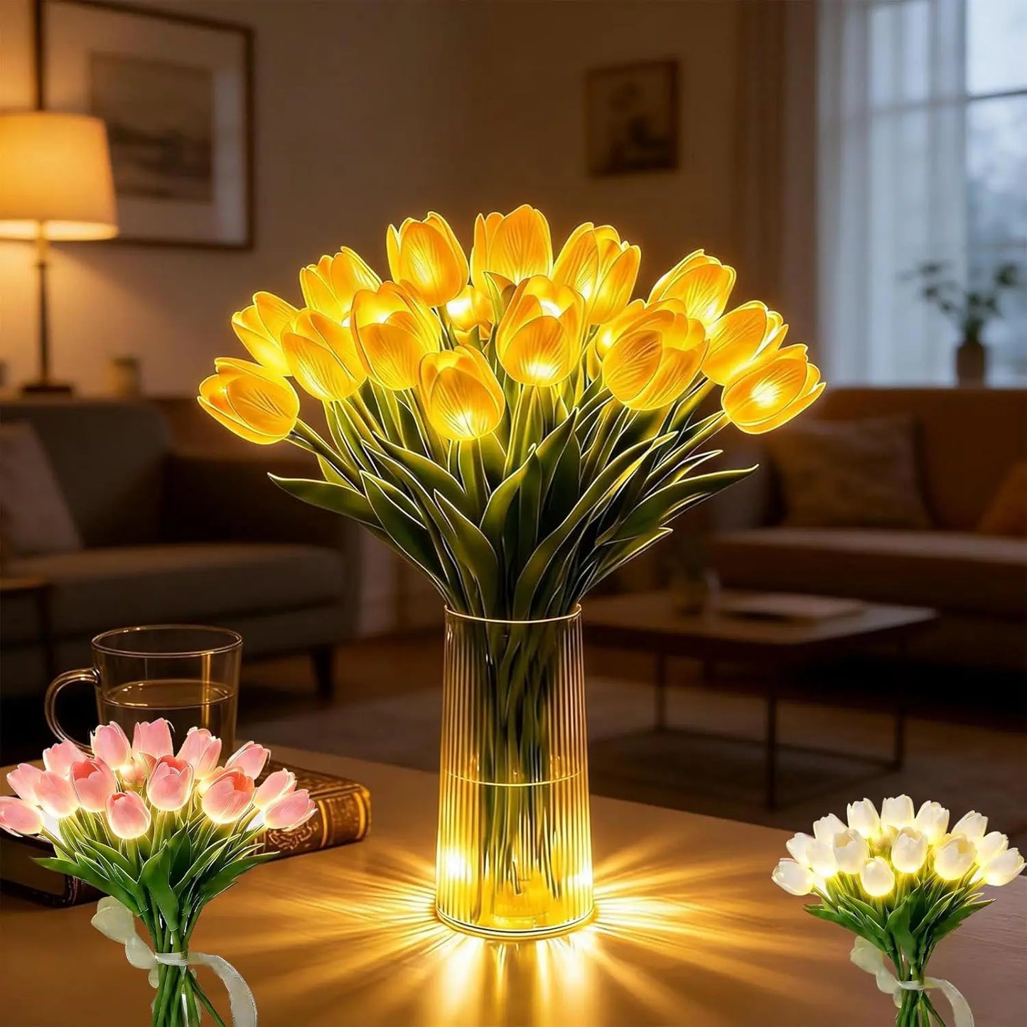 Romantic Tulip LED Light – Batteridrivna LED-tulpaner som kombinerar blomsterdekor med mjukt stämningsljus