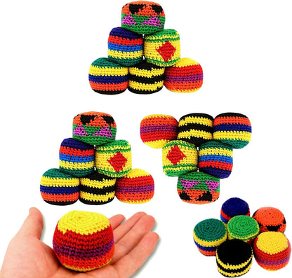 Hacky Balls, Handmade Knitted Footbag Sack 2026 Upgraded Assorted Foot Bag