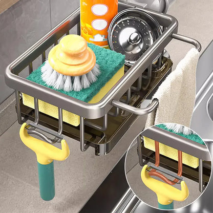 🧽Rostfritt ställ för kran & svamp, ordnar diskbänken snabbt✨🚰✨3% rabattkod: NOR3